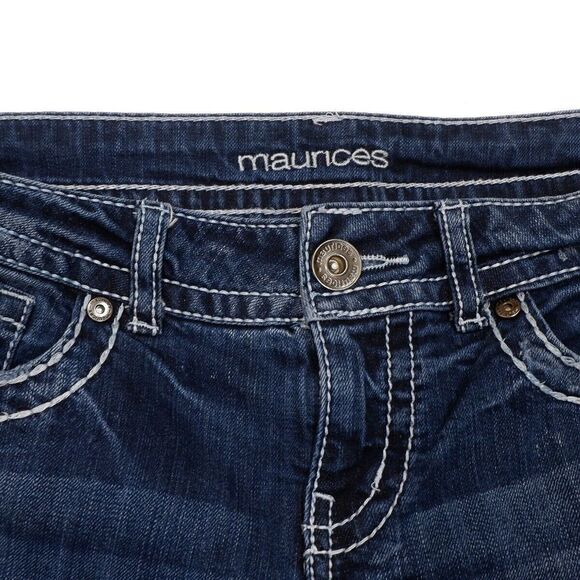 Maurices Skinny Ankle Jeans 1/2 Junior Womens Distressed Blue Stretch 29x25.5 - Picture 8 of 9